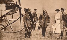 Winston Churchill after making a trip by air, c1914 (1935)