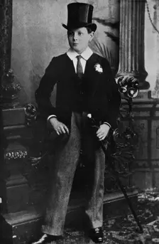Winston Churchill as a Harrow schoolboy in 1889, (1945)