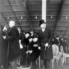 Winston Churchill at the opening of the Festival of Britain, London, 1951. Creator: Henry Grant