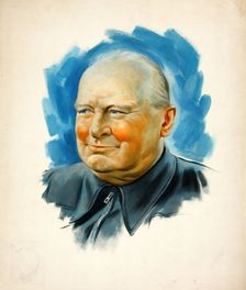 Winston Churchill, between 1939 and 1946. Creators: Central Office of Information, Unknown