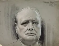 Winston Churchill, between 1939 and 1946. Creators: Central Office of Information, G Harington