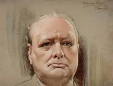 Winston Churchill, between 1939 and 1946. Creators: Central Office of Information, G Harington