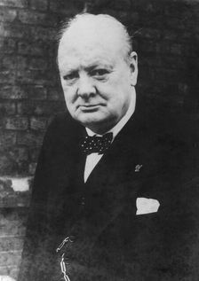 Winston Churchill, British politician and Prime Minister, 1945. Creator: Unknown