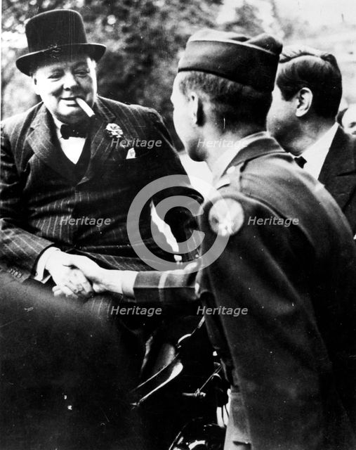 Winston Churchill, British statesman, World War II, 1939-1945. Artist: Unknown