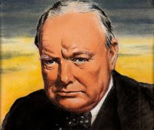 Winston Churchill, c1944. Creators: William Timym, Central Office of Information