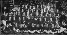 Winston Churchill in a group photograph at Harrow School, c1889, (1945)