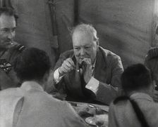 Winston Churchill With British Troops in the Desert, 1942. Creator: British Pathe Ltd