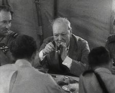Winston Churchill With British Troops in the Desert, 1942. Creator: British Pathe Ltd