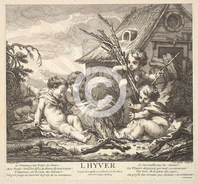 Winter, 1735-86. Creator: Claude Augustin Duflos le Jeune.
