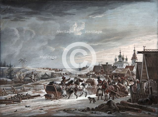 Winter', 1825. Creator: Orlowski (Orlovsky), Alexander Osipovich (1777-1832).
