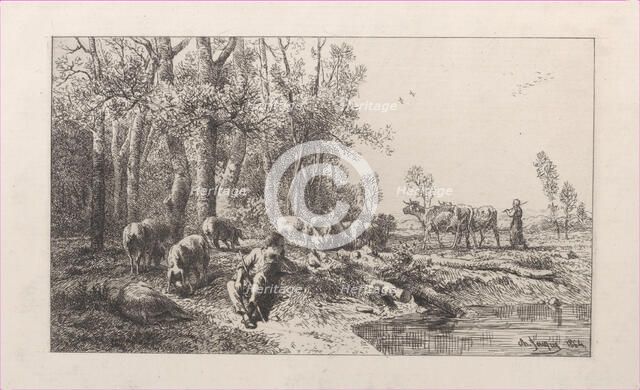 Winter, 1864. Creator: Charles Emile Jacque.