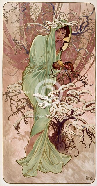 'Winter', 1896.  Artist: Alphonse Mucha