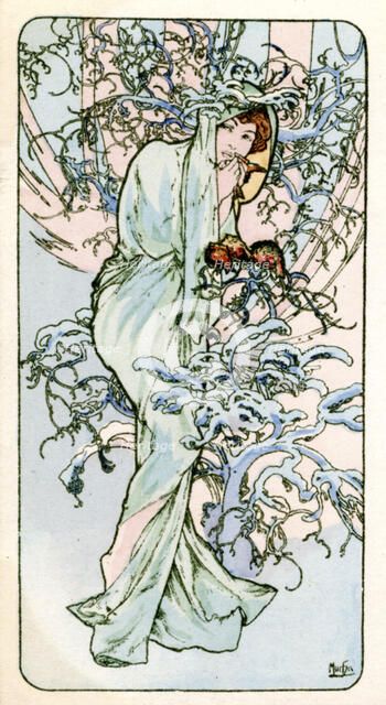'Winter', 1900. Artist: Alphonse Mucha