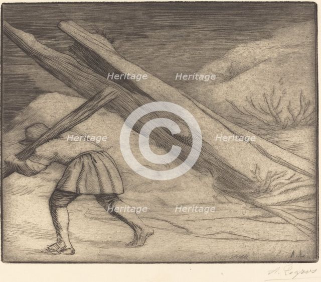 Winter, 1st plate (L'hiver). Creator: Alphonse Legros.
