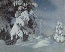 Winter Moonlight, 1895. Artist: Fjaestad, Gustaf (1868-1948)