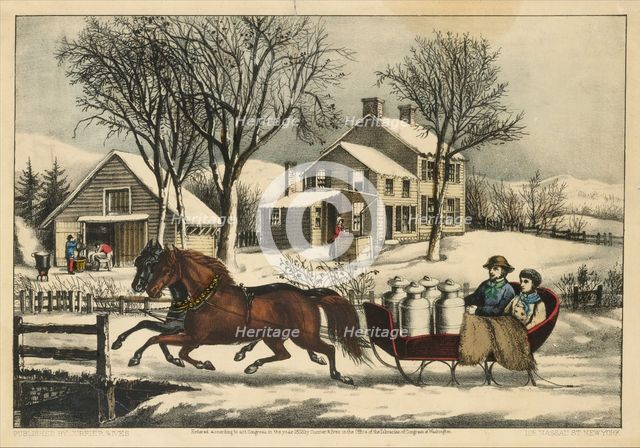 Winter Morning in the Country, 1873., 1873. Creators: Nathaniel Currier, James Merritt Ives, Currier and Ives.