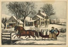 Winter Morning in the Country, 1873., 1873. Creators: Nathaniel Currier, James Merritt Ives, Currier and Ives