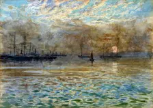 Winter morning, Wellington Harbour, c1900. Creator: James McLauchlan Nairn