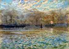Winter morning, Wellington Harbour, c1900. Creator: James McLauchlan Nairn