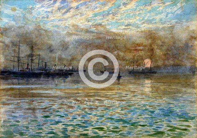 Winter morning, Wellington Harbour,  c1900. Creator: James McLauchlan Nairn.