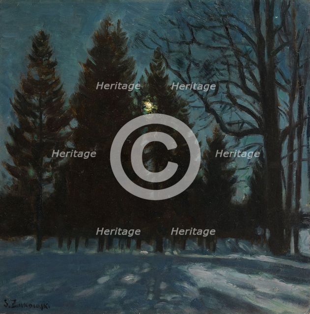 Winter Night, 1931. Artist: Zhukovsky, Stanislav Yulianovich (1873-1944)