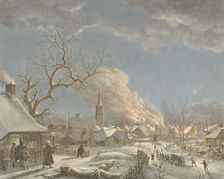 Winter, night and fire; the four seasons, times of day and elements, 1797. Creator: Jacob Cats