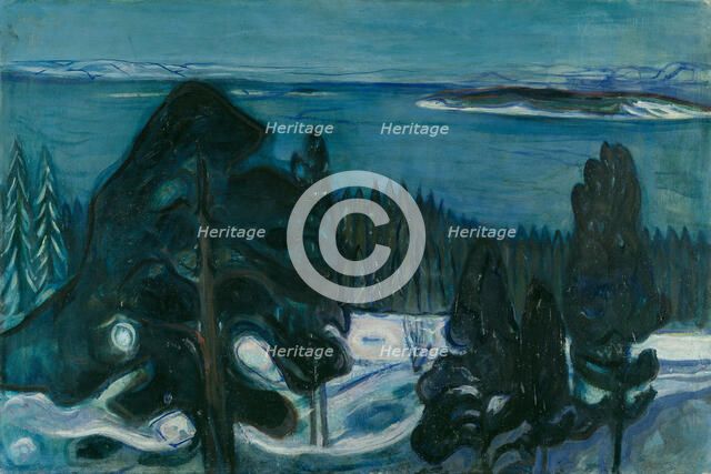 Winter Night. Artist: Munch, Edvard (1863-1944)