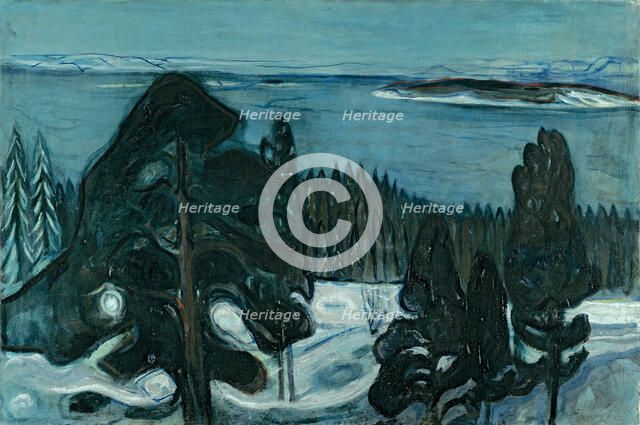 Winter Night, c 1900. Creator: Munch, Edvard (1863-1944).
