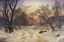 Winter Night in a Forest, 1853. Creator: Vilhelm Kyhn