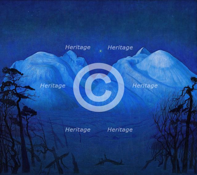 Winter Night in the Mountains, 1914. Creator: Harald Sohlberg.