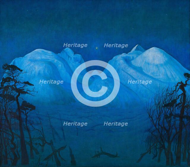 Winter Night in the Mountains. Artist: Sohlberg, Harald (1869-1935)