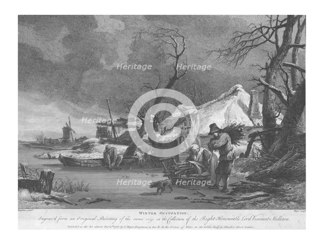 'Winter Occupation', 1755. Artist: Thomas Major.