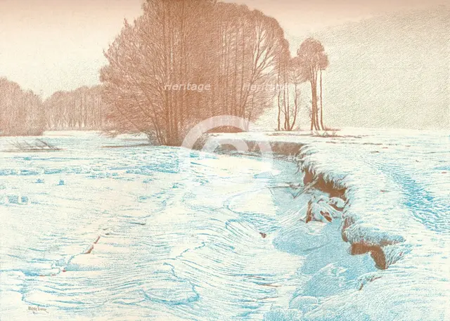 'Winter on the Banks of the Garam', 1909. Artist: Viktor Matirko.