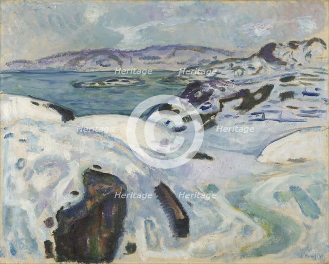 Winter on the Fjord, 1915. Creator: Edvard Munch.