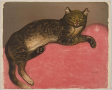 Winter or Cat on a Cushion, 1909. Creator: Steinlen, Théophile Alexandre (1859-1923)