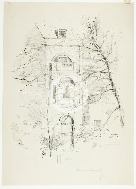 Winter, A House in Green Park, 1890-94. Creator: Theodore Roussel.