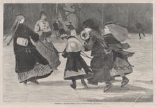 Winter - A Skating Scene (Harper's Weekly, Vol. XII), January 25, 1868. Creator: Unknown