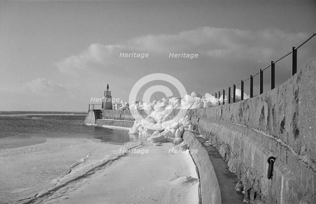 Winter at Borstahusen harbour, Landskrona, Sweden, 1940s. Artist: Unknown