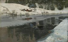 Winter at the River Simoa, 1883. Creator: Frits Thaulow