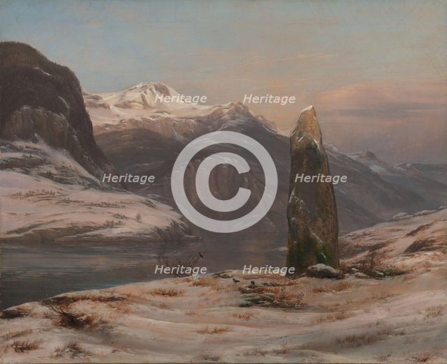 Winter at the Sognefjord, 1827. Creator: Johan Christian Dahl.