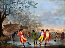 Winter Amusement: A View in Hyde Park from the Moated House late 18th century, (c1920). Artist: Tookey