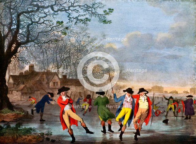 'Winter Amusement: A View in Hyde Park from the Moated House', late 18th century, (c1920). Artist: Tookey