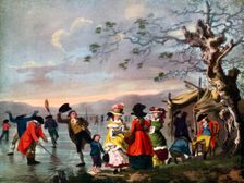 Winter Amusement: A View in Hyde Park from the Sluice at the East End late 18th century, (c1920).Artist: Tookey