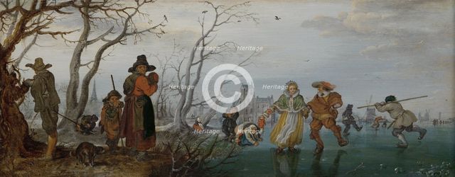 Winter (Amusement on the Ice), 1625. Artist: Venne, Adriaen Pietersz. van de (1589-1662)