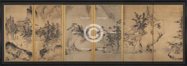 Winter and Spring Landscape, first half of the 1400s. Creator: Tensho Shubun (Japanese), attributed to.