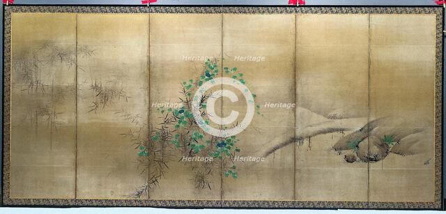 Winter and Summer Flowers, c. 1600. Creator: Yusho Kaiho (Japanese, 1533-1615).