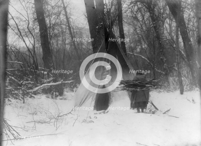 Winter-Apsaroke, c1908. Creator: Edward Sheriff Curtis.
