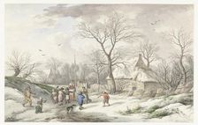 Winter: Assembling for Shrove Tuesday, 1705. Creator: Jan van der Meer