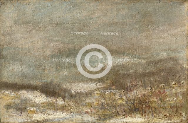Winter Bleak Landscape, about 1900. Creator: Ladislav Mednyanszky.