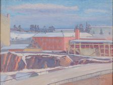 Winter cityscape, 1933. Creator: Emil Jankes